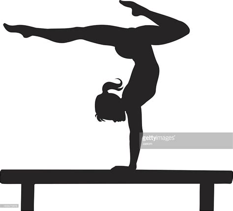 contoured illustration of a girl doing gymnastics illustration gymnastics creative drawing