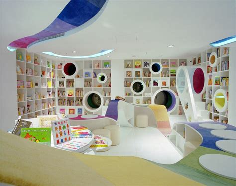 Colorful Poplar Library By Sako Architects Kids Library Bookshelves