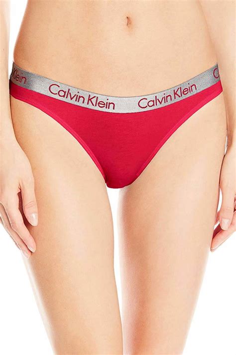 Calvin Klein Empower Red Radiant Cotton Thong Cheapundies