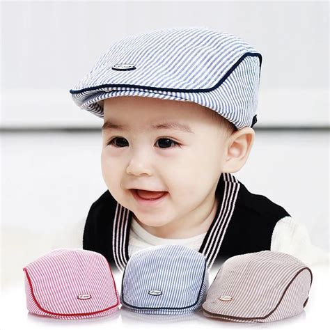 Infant Boy Cute Baby Berets Infant Boy Girl Stripe Beret Hats Candy