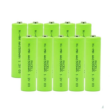 Buy 10pcs Aa Nimh Rechargeable Battery 12v 1500mah
