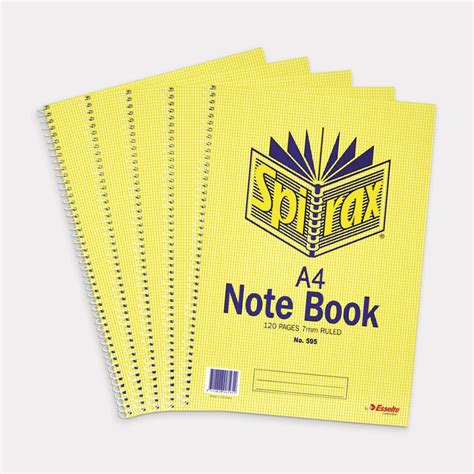 Spirax A4 Notebook 120 Pages 5 Pack Officeworks