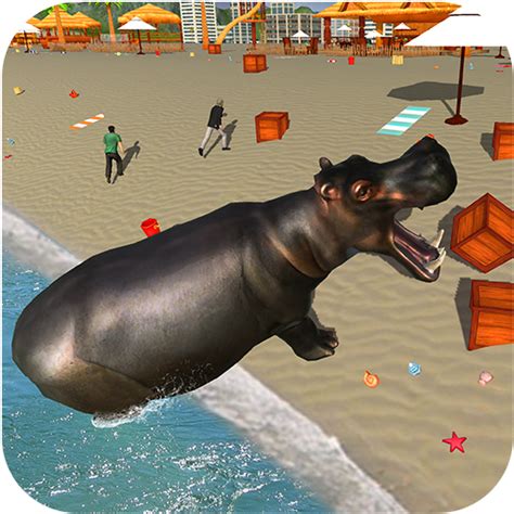 Wild Hippo Beach Attack Jungle Simulator