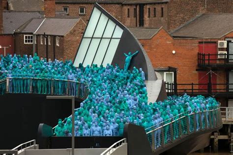 Sea Of Hull Installation Sees Thousands Of Naked People Painted Blue