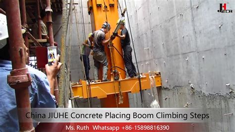 China Factory Jiuhejh Brand 28m 32m 33m Concrete Placing Boom Climbing