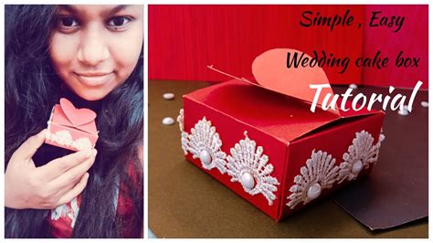 Simple Easy Wedding Cake Box වෙඩින් කේක් බොක්ස් Tutorial Youtube