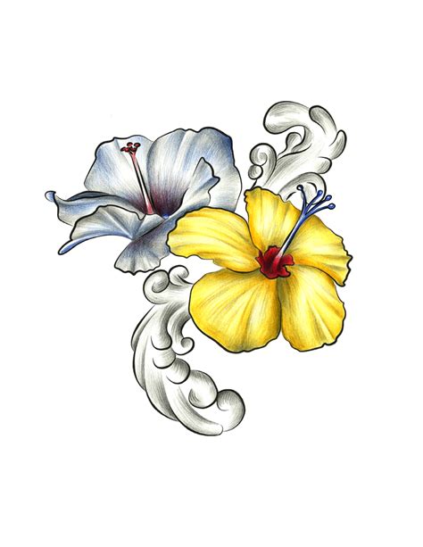 Hibiscus Tattoo Drawing At Getdrawings Free Download