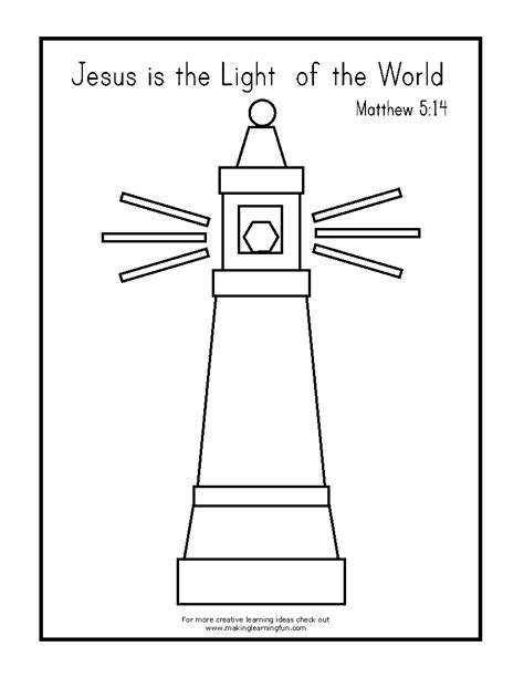 Entrelosmedanos Jesus Is The Light Of The World Coloring Pages