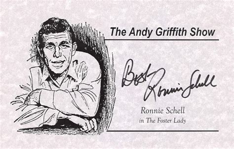 Ronnie Schell The Andy Griffith Show In The Foster Lady Signed 85
