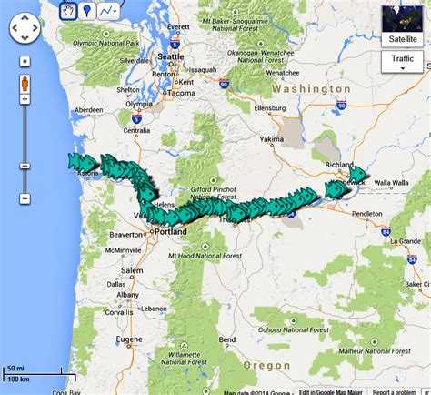 Columbia River Map The Lunkers Guide