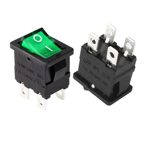 Heavy duty dpst toggle switch rated @ 20 amps @ 125 vac includes. 4 Pin Rocker Switch Wiring Diagram | Wiring Diagram
