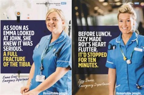 Izzy Made Roys Heart Flutter Nhs Apologises Over Sexist Nurses Adverts After Theyre