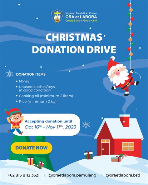 Christmas Donation Drive Ora Et Labora