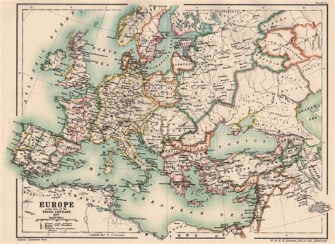 Holy Roman Empire 1519 Europe Upon Accession Of Emperor Charles V 1902 Map