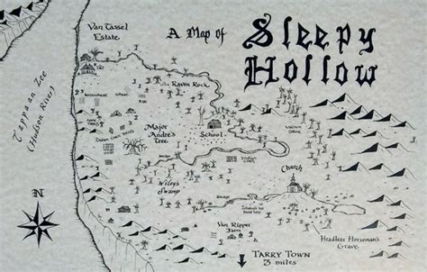 Sleepy Hollow Map Etsy