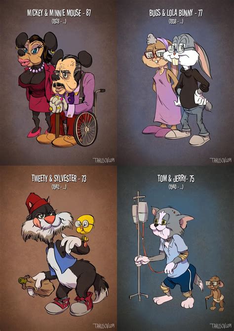 The Depressing Truth About Aging Cartoon Characters Funny Disney