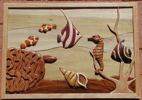 Saltwater Fish Intarsia Woodworking Intarsia Patterns