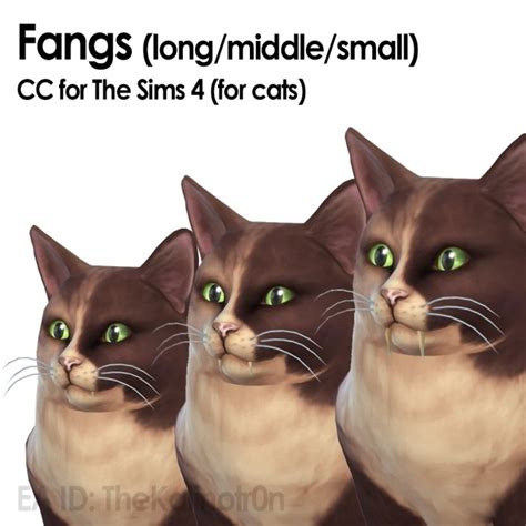 Fangs For Small Dogs And Cats At Kalino Sims 4 Updates