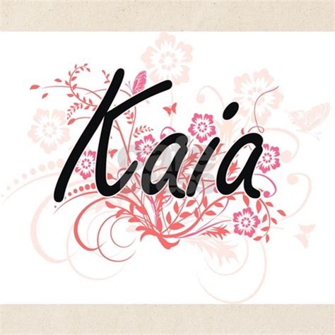 Kaia Artistic Name Design With Flowers Tote Bag By Tshirts Plus Cafepress