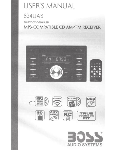 Boss Audio Systems 824uab User Manual Pdf Download Manualslib