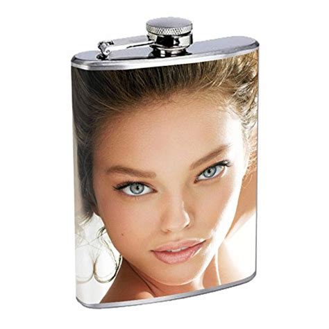Buy Russian Pin Up Girl Flask Stainless Steel 8oz Hip Silver S5 Whiskey