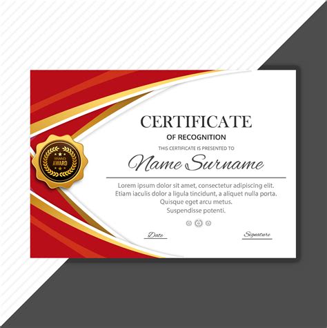 Modern Beautiful Diploma Certificate Template With Wave Vector D 246558