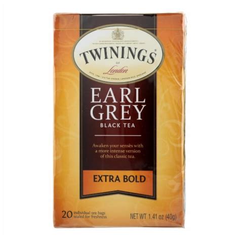 Twinings Tea Black Tea Earl Grey Extra Bold Case Of 6 20 Count Case Of 6 20 Bag Each