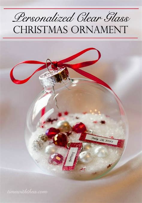 Cheap Christmas T Ideas Clear Glass Christmas Bauble Filled With