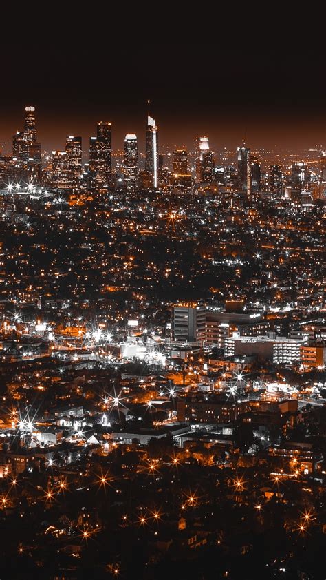Los Angeles Night City Lights Usa 1080x1920 Iphone 8766s Plus
