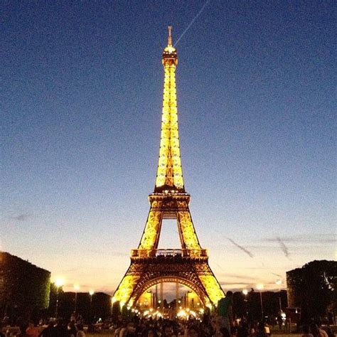 Eiffel Tower At Sunset Eiffel Tower Paris France