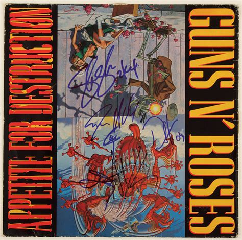 W 1987 roku ukazał się debiutancki album studyjny guns n' roses zatytułowany appetite for destruction. Lot Detail - Guns N' Roses Signed "Appetite For ...