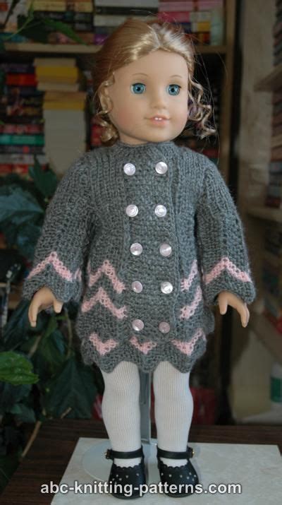 Abc Knitting Patterns American Girl Doll Chevron Jacket American
