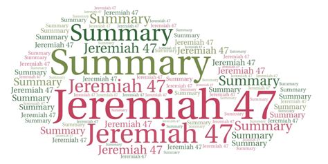 Jeremiah 47 Summary Explaining The Book