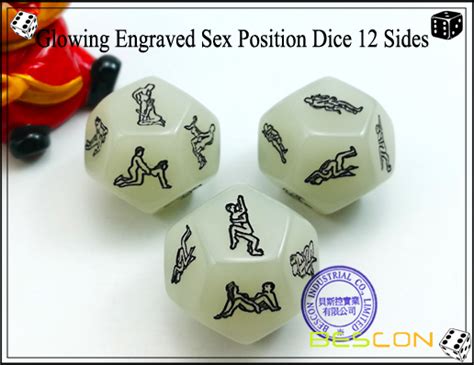 Glowing 12 Sides Love Dice Lover Sex Position Luminous Dice For Adult