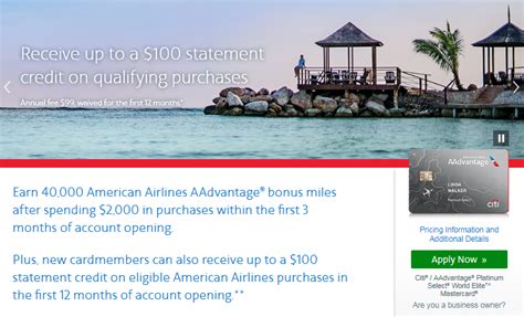 Maybe you would like to learn more about one of these? Citi AAdvantage Platinum Select World Elite MasterCard 50,000 Miles Deal + $200 Statement Credit