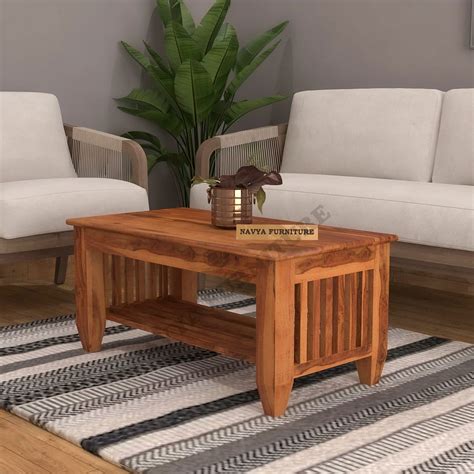 Navya Furniture Sheesham Wood Center Tables Coffee Table For Living