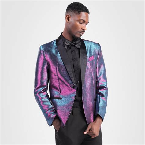 Magic Bluish Violet Tuxedo Jacket Luxury Prom Blazer Cloudstyle