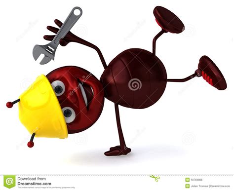 蚂蚁工作者 库存例证. 插画 包括有 红色, 社会, 昆虫, 天线, 工作, 工作者, 本质, 例证, 动画片 - 18759888