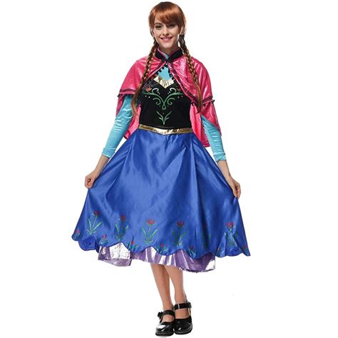 Snow Queen Anna Dress Fantasia Infantil Adult Halloween Princess Anna