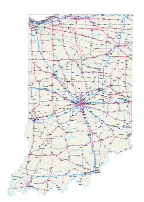 Printable Map Of Indiana