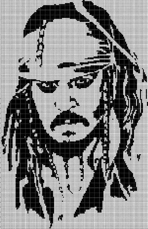 Jack Sparrow Silhouette Cross Stitch Pattern In Pdf Cross Stitch