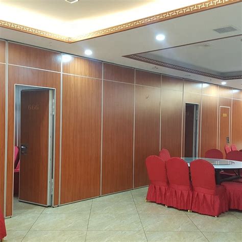 Banquet Hall Sliding Room Folding Partitions Wooden Soundproof My XXX