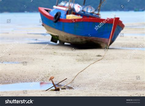 Fishing Boat Stuck Sand When Tide Stock Photo Shutterstock