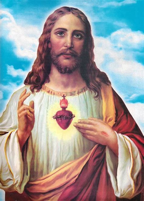 Copia De La Pintura El Sagrado Corazón De Jesús Pintura Muy Famosa Que