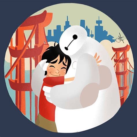 Big Hero 6 Flat Style Disney Bighero6 Hirohamada Baymax