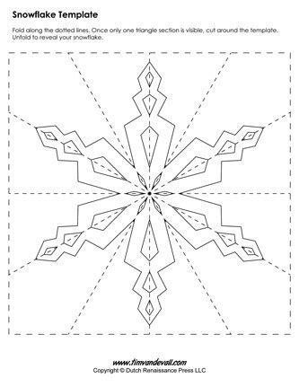 Four easy snowflake crafts for kids using our free snowflake template. Paper Snowflake Templates for Christmas Holiday Crafts