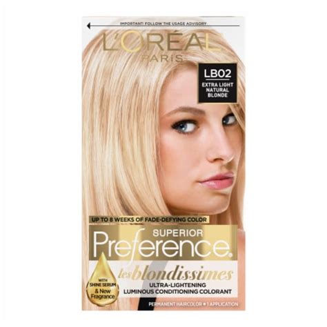 L Oreal Paris Superior Preference Lb02 Extra Light Natural Blonde Permanent Hair Color 1 0 Ct