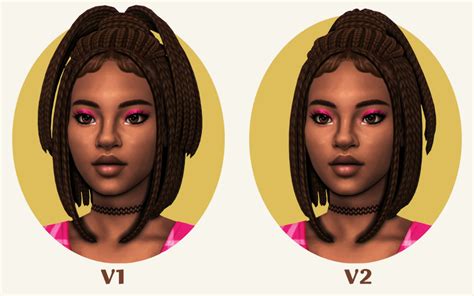 Bibi Braids This Hair Comes In Two Versions Bgc Sims 4 Mm Sims 4