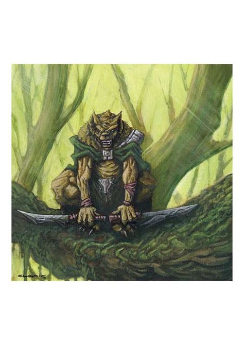 Rpg Fantasy Creature Male Gnoll Ranger Claudio Casini Art Dungeon