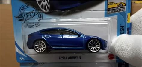 Heads Up Tesla Fans Hot Wheels Just Released A Blue Tesla Model 3